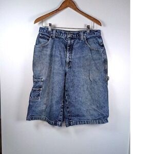 Vtg 90s Guess Jean Shorts Men Size 30 Carpenter Cargo Baggy Skater Jorts USA Y2K